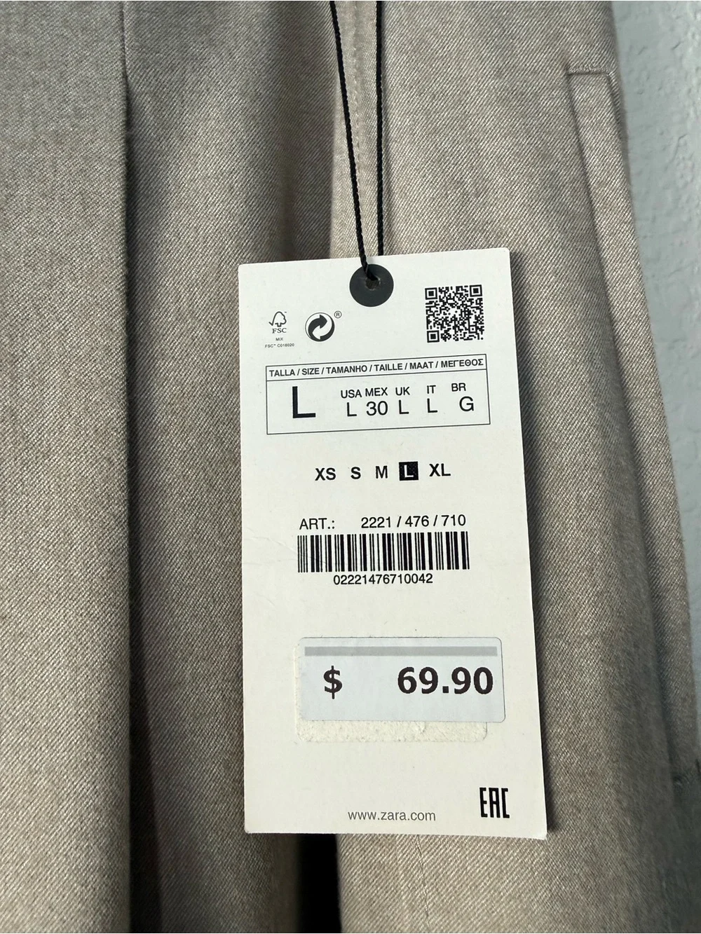 Zara tailored pleated